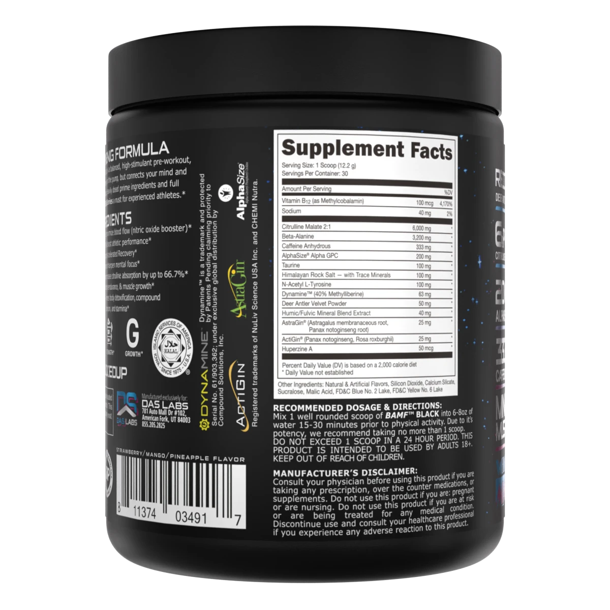 BAMF BLACK - High Stimulant Nootropic Pre-Workout - Bucked Up