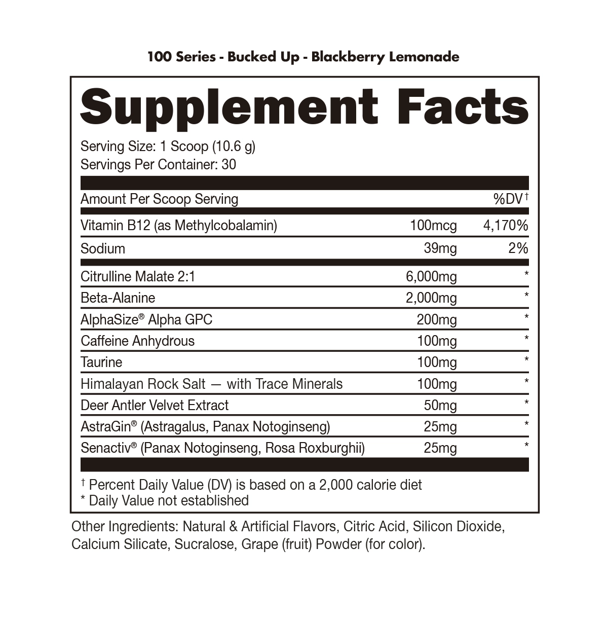 Bucked Up Pre-Workout - 100 Series - Bucked Up